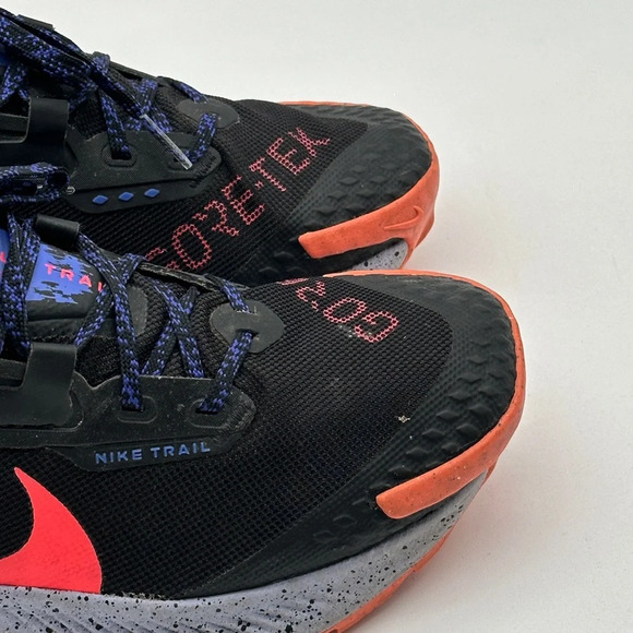 Nike Pegasus Trail 3 GTX Core-Tex Black Flash Crimson DC8794-002 Hiking Shoe 8.5 - Picture 2 of 10